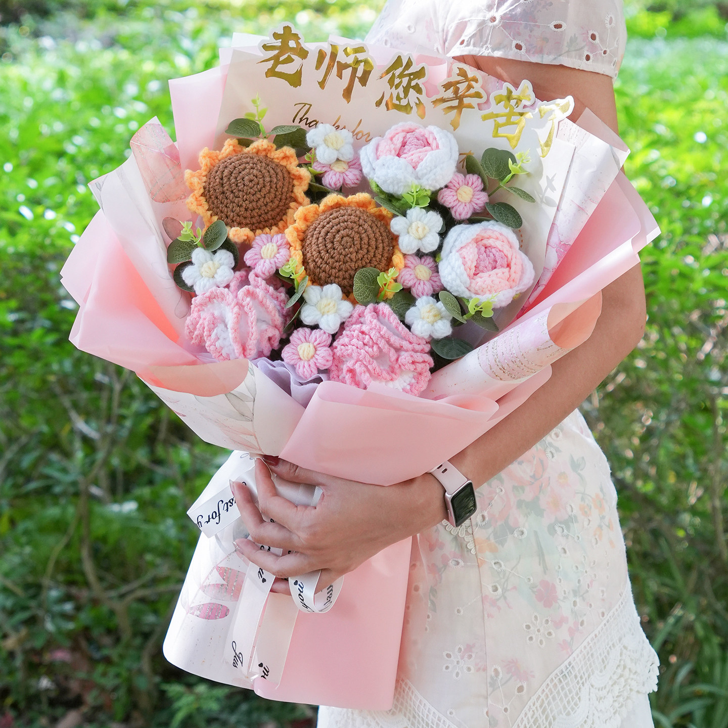 新款教师节礼物仿真花束