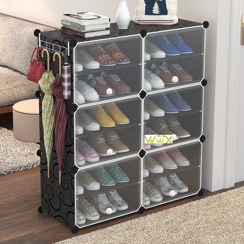 Multilayer Plastic Shoe Cabinet Dustproof Shoes Storage