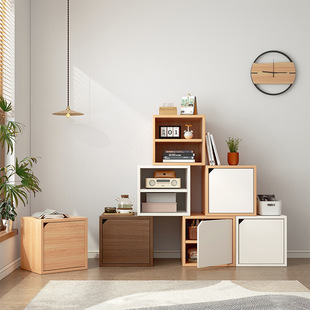 free modern combination single 格子 Bookcase bookcase simple