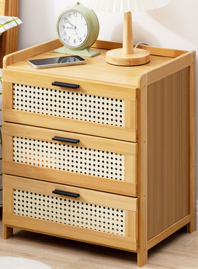 Nordic Bedside Table Shelf Small Bedroom Nightstands 床头柜