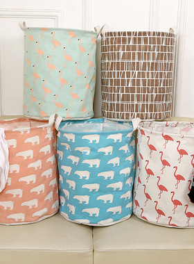 Foldable Laundry Basket Cartoon Storage Barrel Large Baby