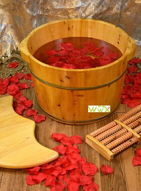 Foot Barrel Foot Bath Tub Solid Wood Basin Foot Wash Basin