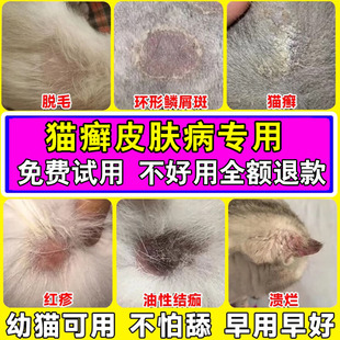猫癣专用猫咪皮肤病特耳朵掉毛药真菌感染皮炎效湿疹幼猫外用喷剂