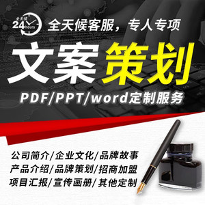 代写文案策划公司简介企业文化品牌故事pdf折页画册设计ppt代制作