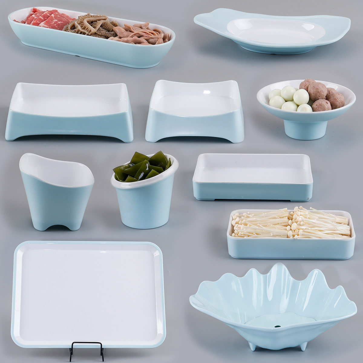 密胺餐具高级感火锅盘子菜盘商用