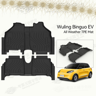 适配于WuLing Binguo右舵脚垫TPE包门槛缤果脚垫尾箱垫内饰改装