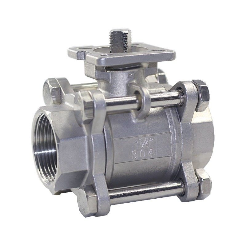 三片式高平台球阀不锈钢丝扣球阀浮动直通阀压盖高温焊接电气动阀