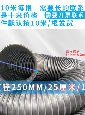 灰色钢丝软管f PVC木工吸尘管雕刻机除尘管波纹软管工业排烟通风