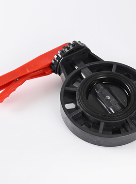 D71X-10S对夹式塑料蝶阀 UPVC手柄耐酸碱耐腐蚀DN50-200 250 315