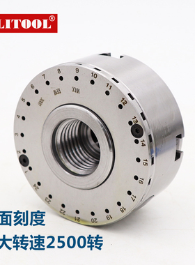 KP96木工夹头5寸KP125四爪自定心M33螺纹4寸100木工车牀用夹头