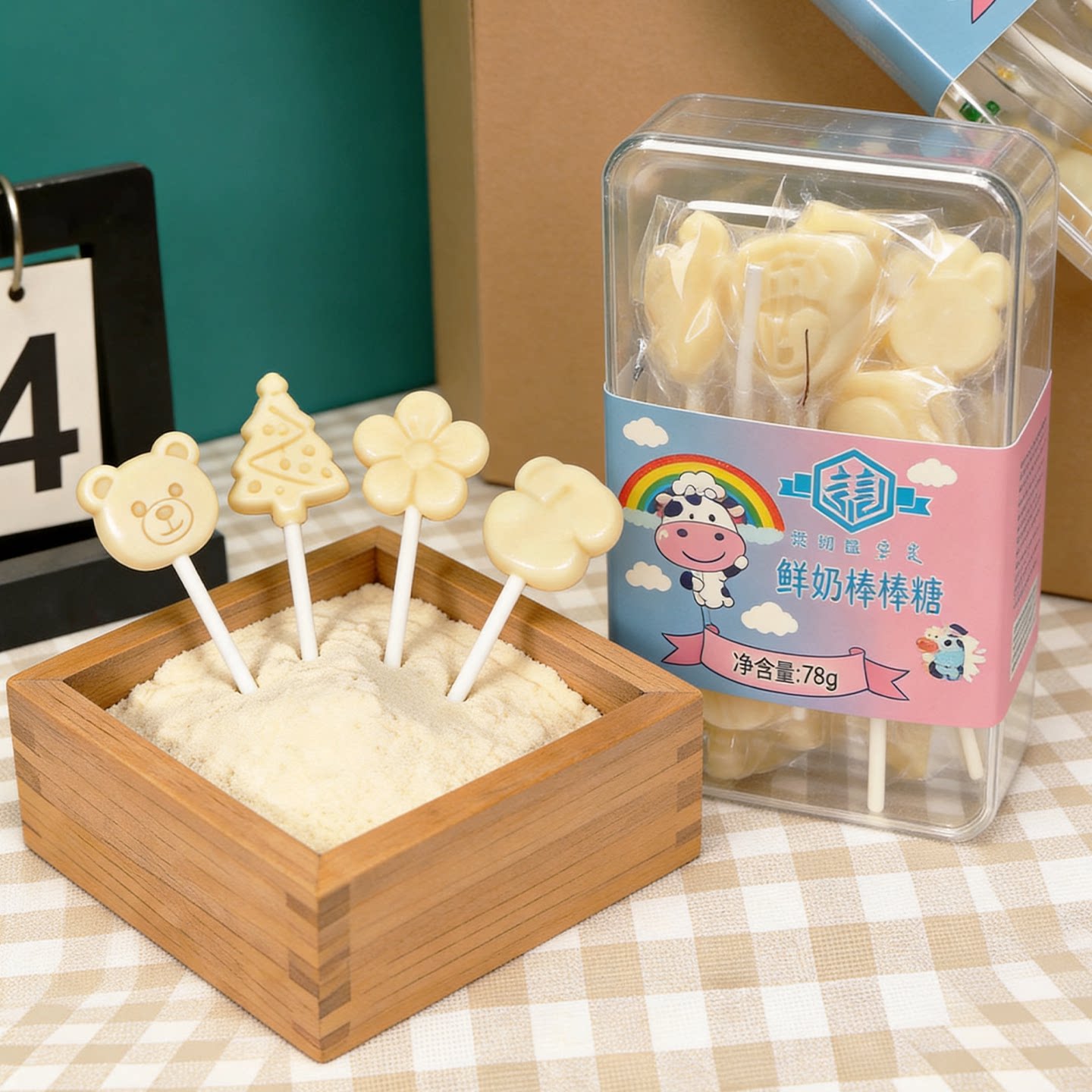 内蒙鲜奶酪棒棒糖希牧赛盒装独立儿童甜味糖果奶糖牛乳棒78克/盒