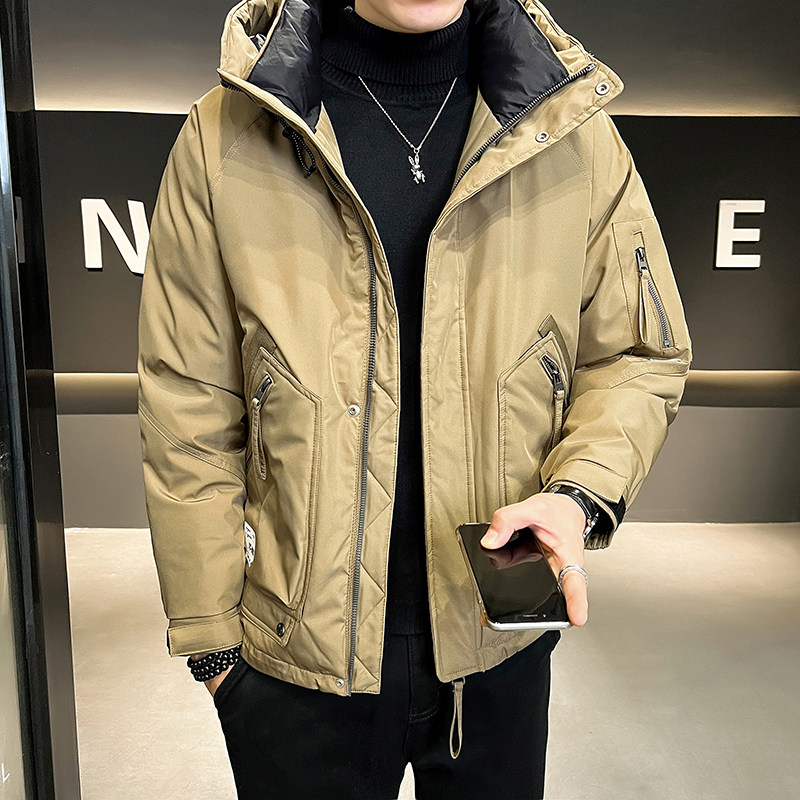 B255-Y965-P200-M-4XL标白鸭绒店主风高品质连帽冲锋衣羽绒服男,男装羽绒服,电商B255