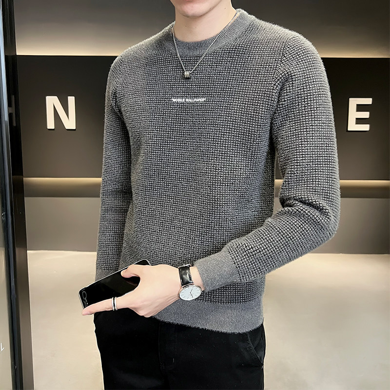 B2550427P682022秋冬店主风新款男士圆领简约百搭套头毛衣男,男装针织衫/毛衣,电商B255