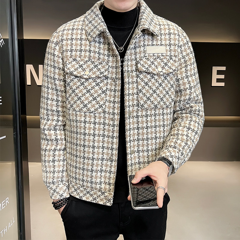 B255-5520-P175店主风高品质简约精神男士百搭羽绒服男士外套,男装羽绒服,电商B255