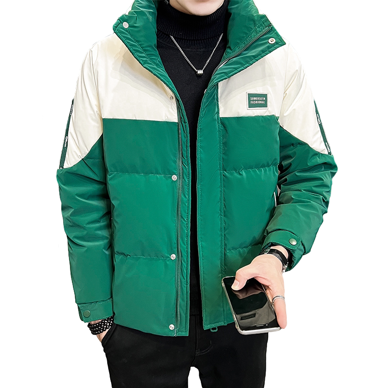 B255-5577-P185店主风男士高品质冬季拼色潮流立领帅气羽绒服男,男装羽绒服,电商B255