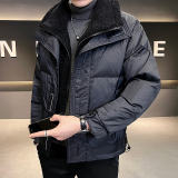 B255185-P185控268店主风男士假两件毛领高品质羽绒外套男，男装羽绒服，电商B255
