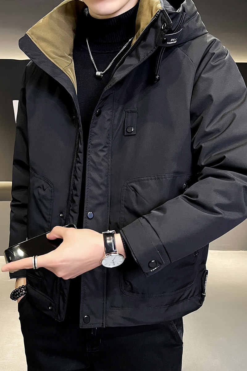 B255-Y009-P245标白鸭绒店主风简约高品质支持直播连帽外套男,男装羽绒服,电商B255