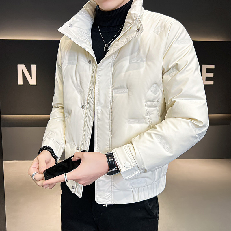 B255-9-P17580白鸭绒M-3XL店主风新款立领男士皮羽绒潮流男,男装羽绒服,电商B255