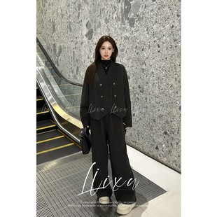 外套女显瘦阔腿裤 冬小香风羽绒内胆蝙蝠袖 L48TZ054 小乐专享