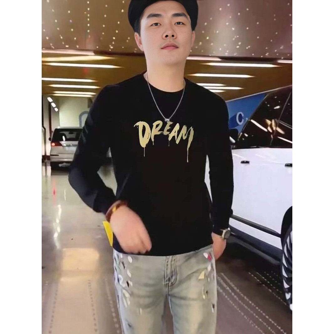 卫衣男秋冬款加绒潮牌长袖上衣男生时尚休闲百搭网红爆款印花衣a6