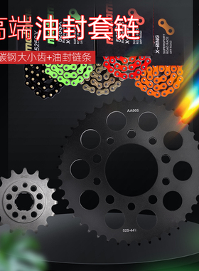 适用本田VT600C沙都改装大小飞齿轮链盘前后牙盘油封链条套链配件