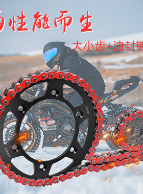 适配KTM200 250 400 450 525 560胡思瓦纳450 501大小飞链条链轮