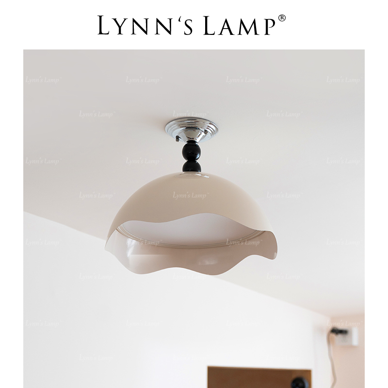 立意led奶油风主卧吸顶灯