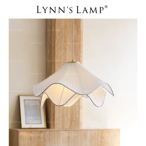 立意卧室奶油风布艺吊灯