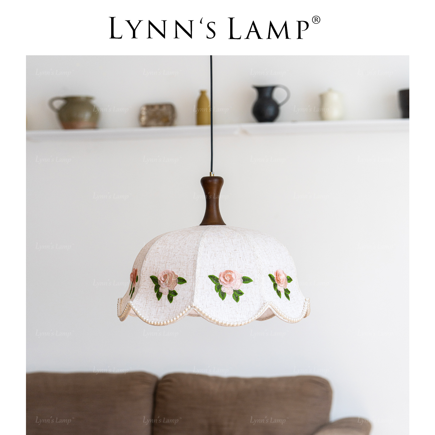 Lynn's立意刺绣复古卧室吊灯