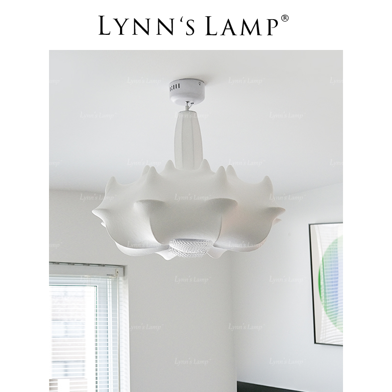 立意客厅奶油风蚕丝吊灯