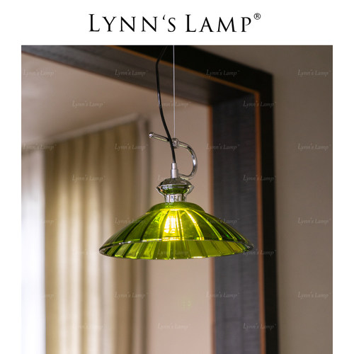 Lynn's立意 小清新复古餐厅吊灯 玻璃法式吧台阳台ins飘窗吊线灯