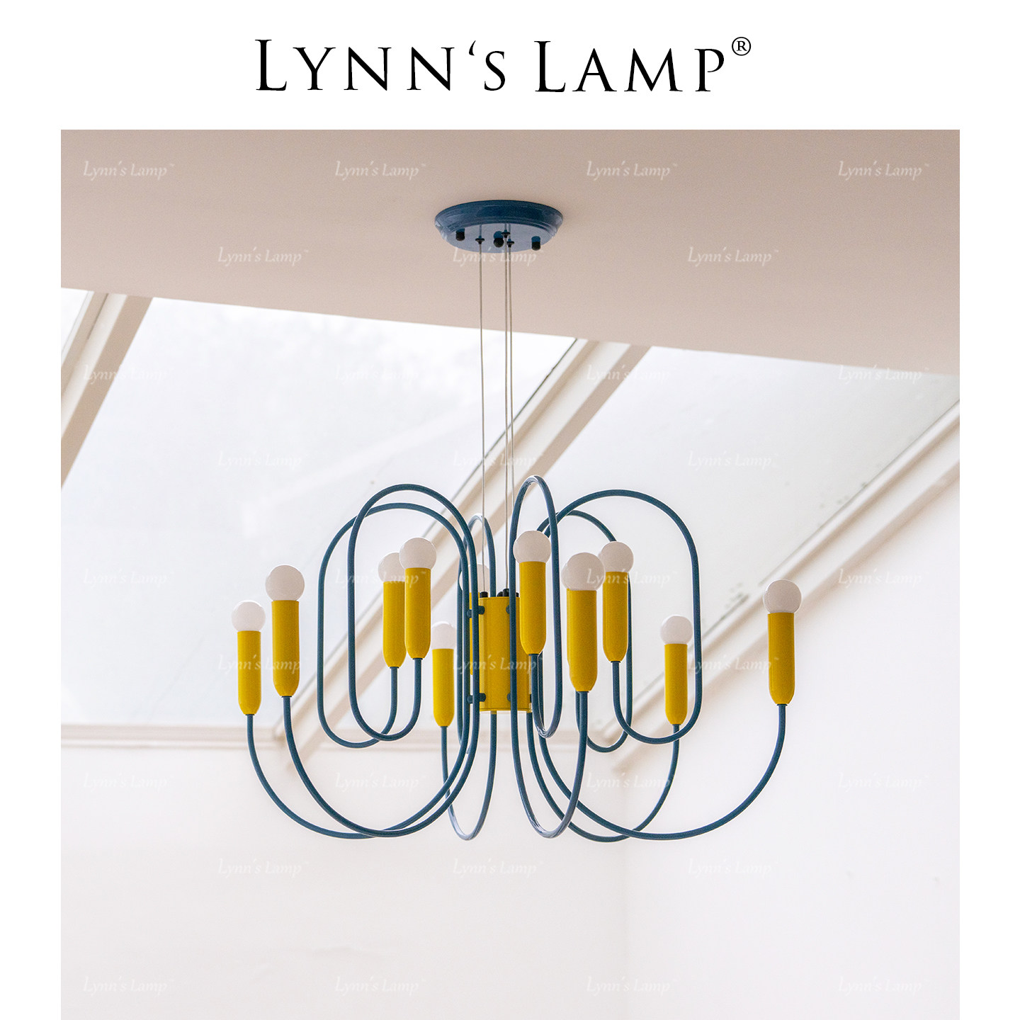 Lynn's立意 包豪斯客厅吊灯 卧室孟菲斯复古彩色护眼大厅中古灯具