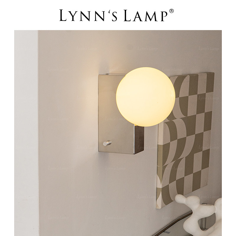 Lynn's立意北欧调光壁灯圆球玻璃书房床头过道包豪斯卧室卫生间灯,家装灯饰光源,壁灯,淘宝优惠券,粉丝福利购,淘宝优惠卷