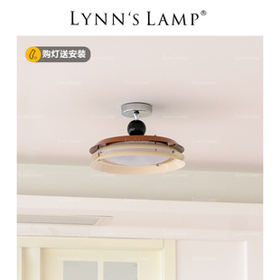 中古极简圆形全光谱护眼房间灯 奶油风简约卧室吸顶灯 Lynn s立意