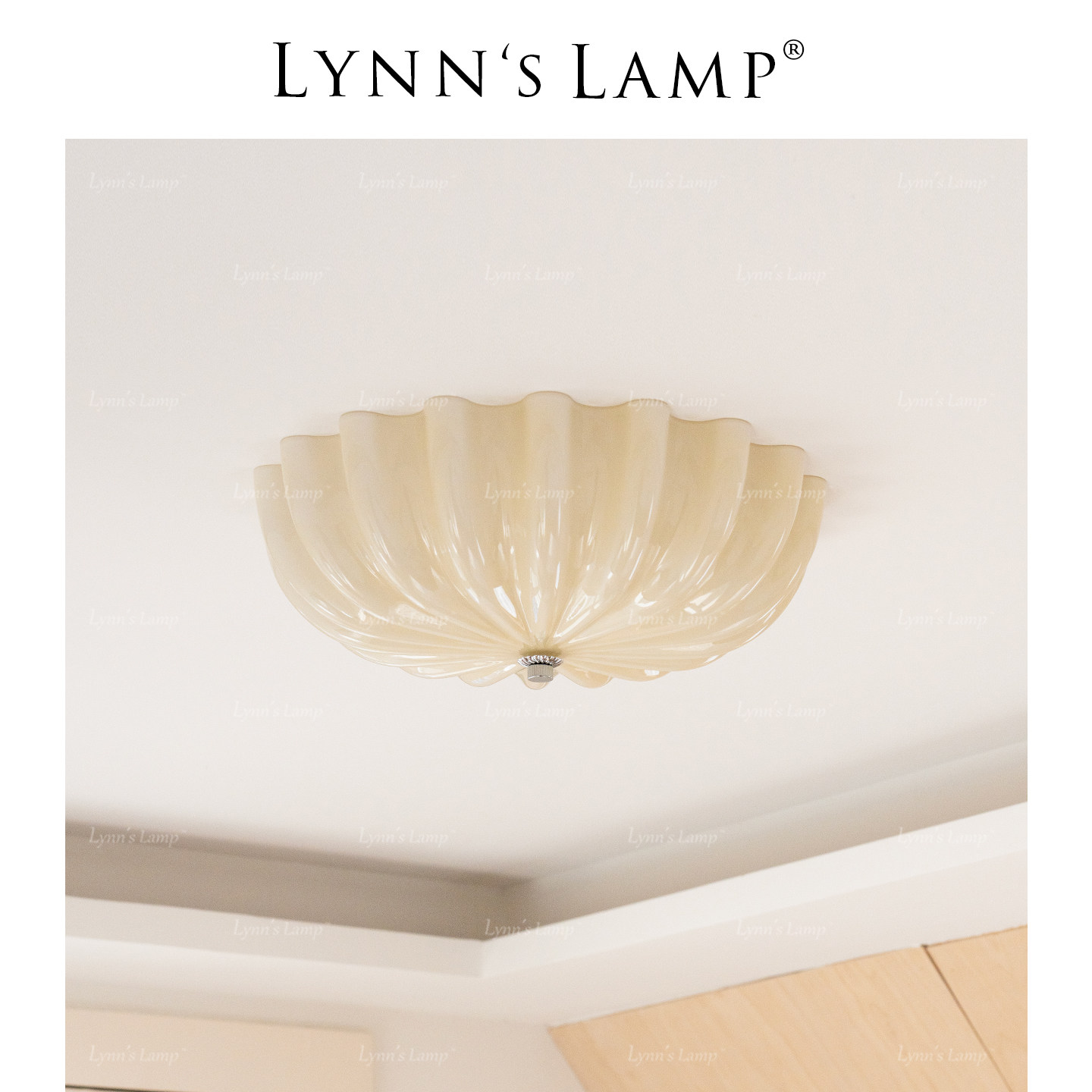 Lynn's立意 中古奶油卧室吸顶灯 书房法式创意设计师包豪斯房间灯