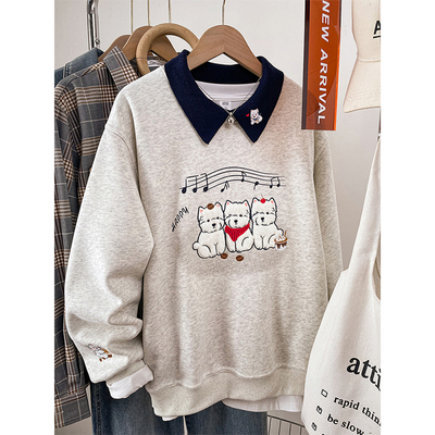 【优质面料】宽松刺绣上衣外套女