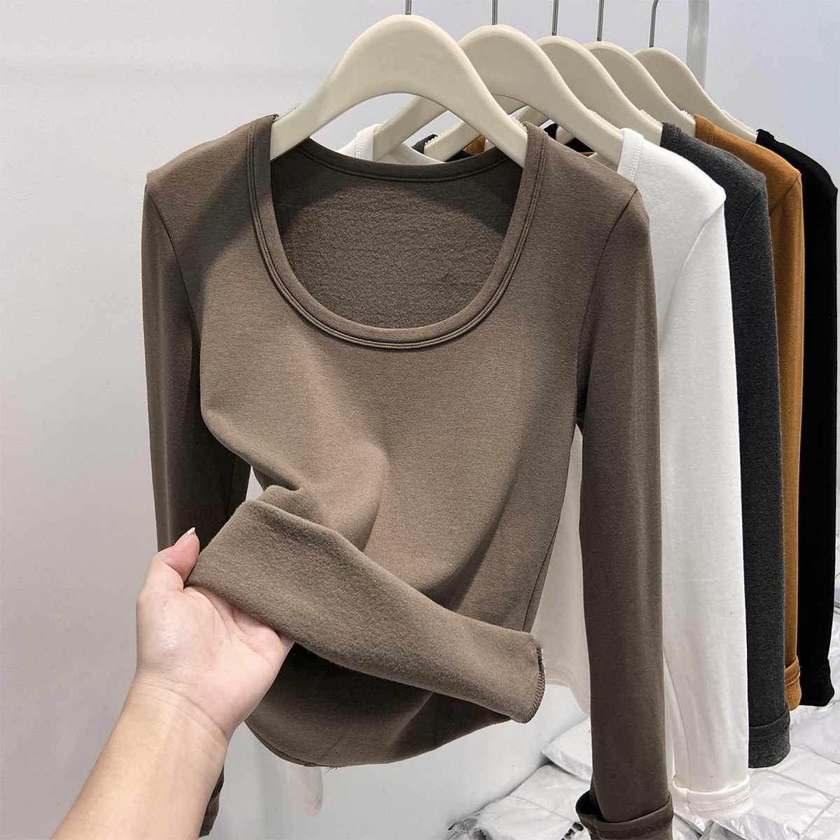【小红书推荐】修身大码长袖t恤