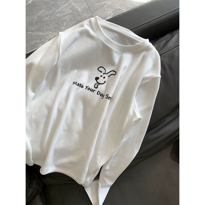 胖mm宽松云朵绒打底秋季上衣慵懒chic大码200斤圆领显瘦长袖T恤衫,女装/女士精品,T恤,淘宝优惠券,粉丝福利购,淘宝优惠卷