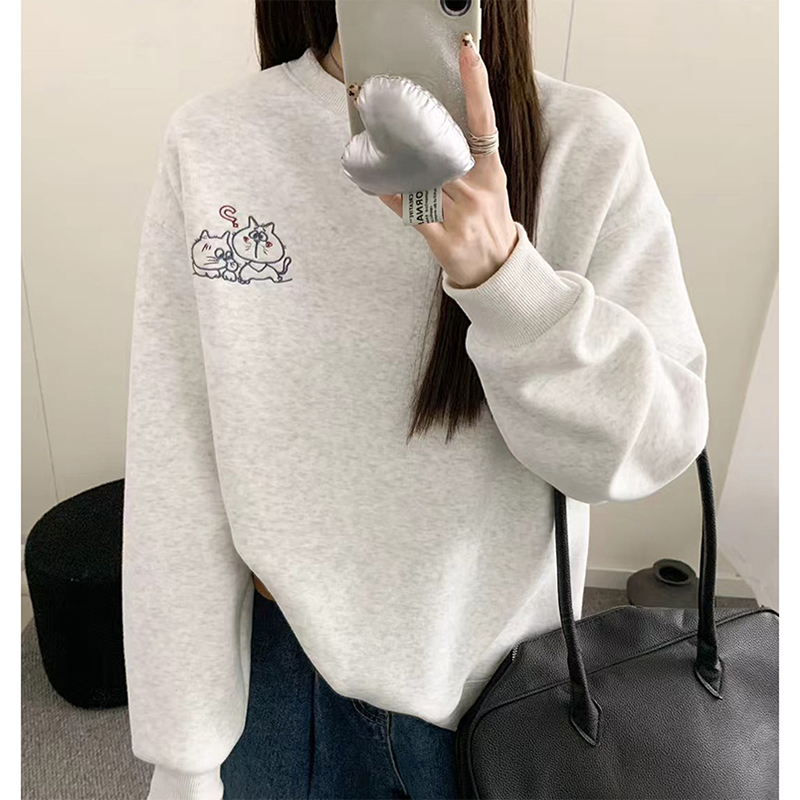 【小红书推荐】宽松大码圆领卫衣