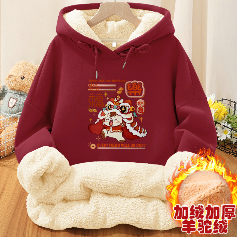 巨好看的拜年服加绒加厚上衣服