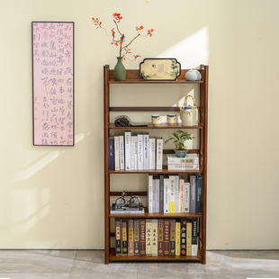 书架落地家用简约客厅靠墙多层书本收纳书柜多功能大容量置物架子