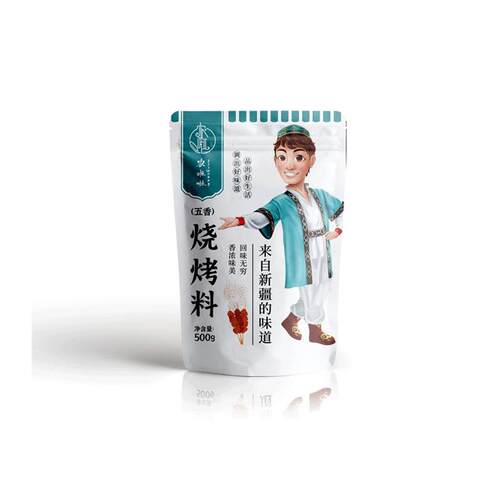 农啦啦新疆烧烤料500g撒料五香味调味料家用烤肉料商用蘸料烤鱼肉