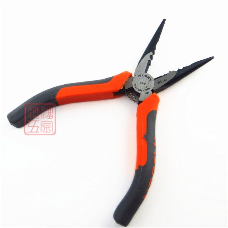 飞鹿 工业级钓鱼钳6寸多功能钳电工钳尖嘴钳尖口钳尖头钳子多用钳