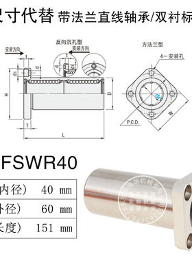 日本进口精密直线轴承LHFSWR6 8 10 12 13 16 20 25 30H G L国产