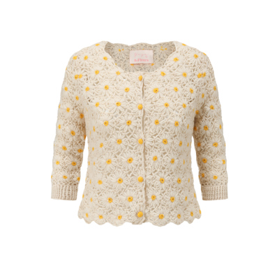 早春全手工七分袖针织开衫