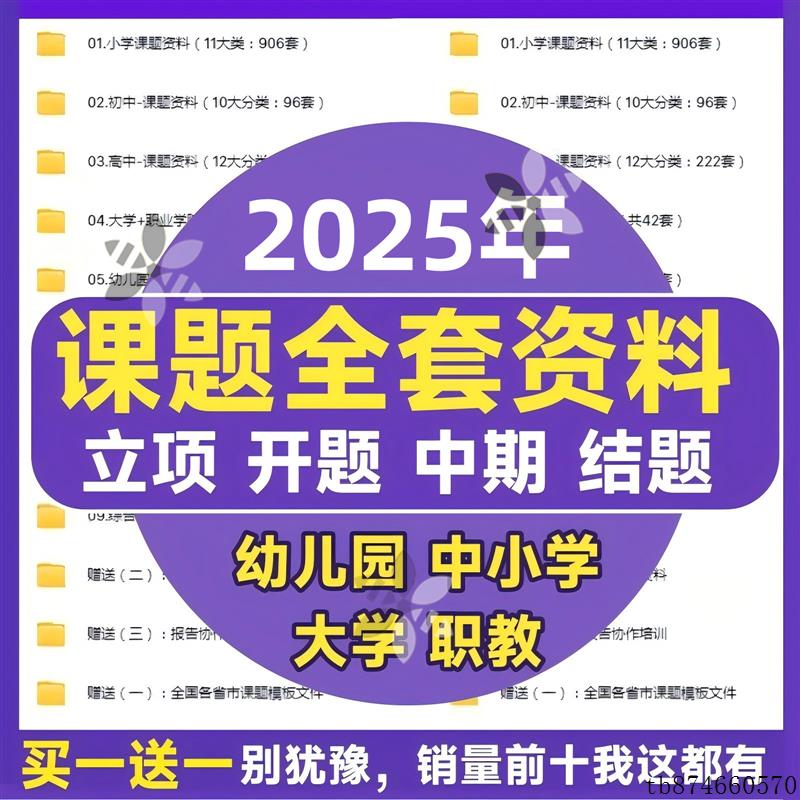 课题申报立项全套资料教师幼儿园小学中学大学教育研究申请报告
