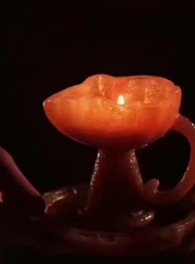 心缘堂琉璃烛台复古手工新中式古代轻奢茶席托盘茶室茶道装饰摆件