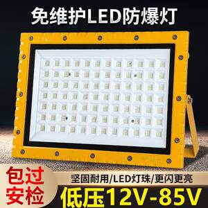 led防爆灯厂房100瓦200W400W投光灯工地施工低压24V36V户外隧道灯