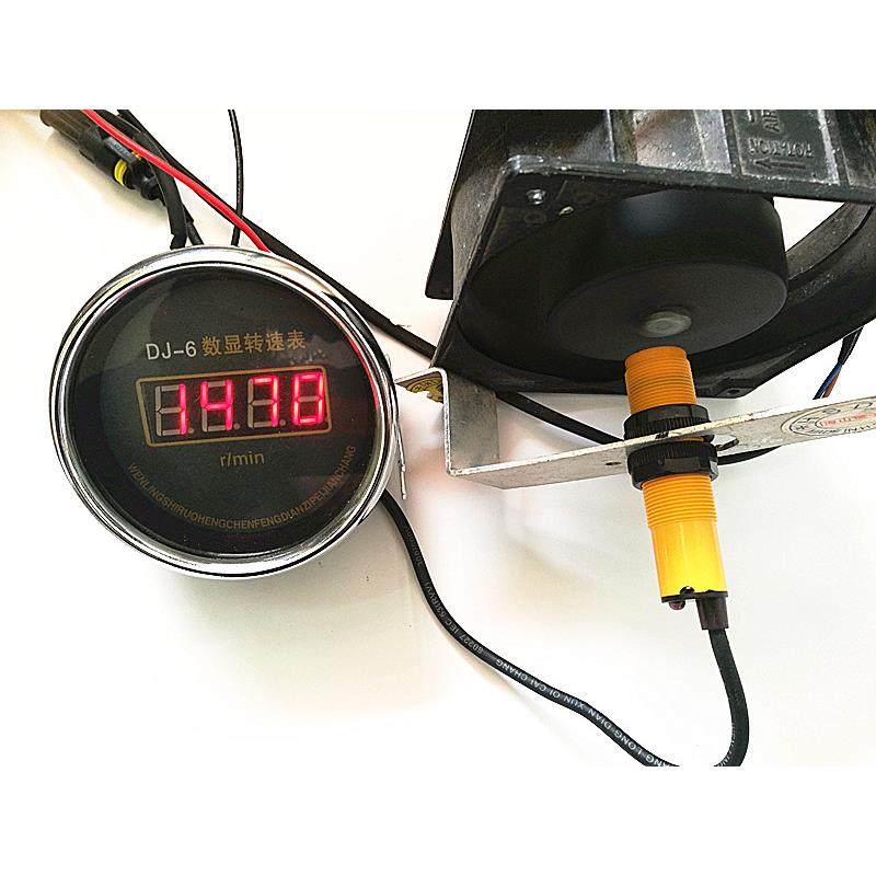 汽车收割机船用改装柴油机磁感应数显转速表DJ-6发动机12-24