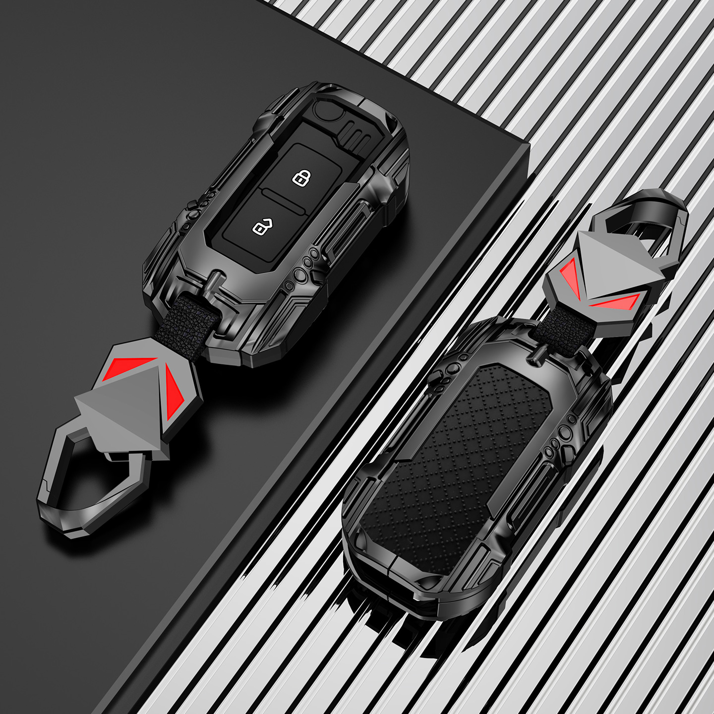 适用重汽豪沃钥匙套轻卡悍将统帅大货车howo包改装配件金属钥匙壳